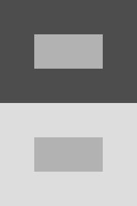 CONTRASTES ÓPTICOS CONTRASTE SIMULTÁNEO CONTRASTE SIMULTÁNEO: ambos rectángulos interiores son del mismo tono de gris;