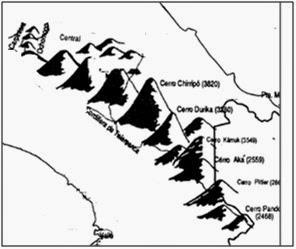 Cordillera de Talamanca: La Cordillera de Talamanca es una zona de grandes reservas forestales, además en los espacio más altos cerca el Cerro Chirripó hay evidencia de que hubo glaciares, al