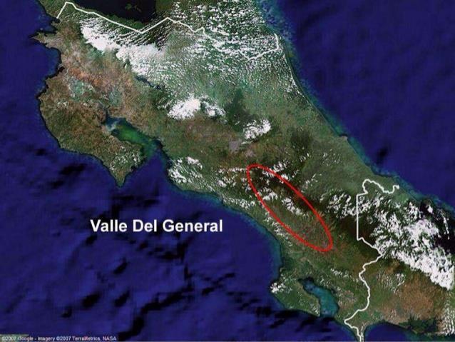 Valle El General-Coto Brus Constituye una depresión tectónica intermontana ubicada entre la Cordillera de Talamanca y la Fila Brunqueña.