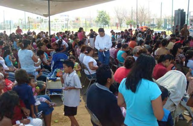 Feria de Salud El 6 de octubre se realizó esta actividad en la Colonia Colinas del Sur con la finalidad de difundir entre la población acciones preventivas sobre diabetes, obesidad, hipertensión,