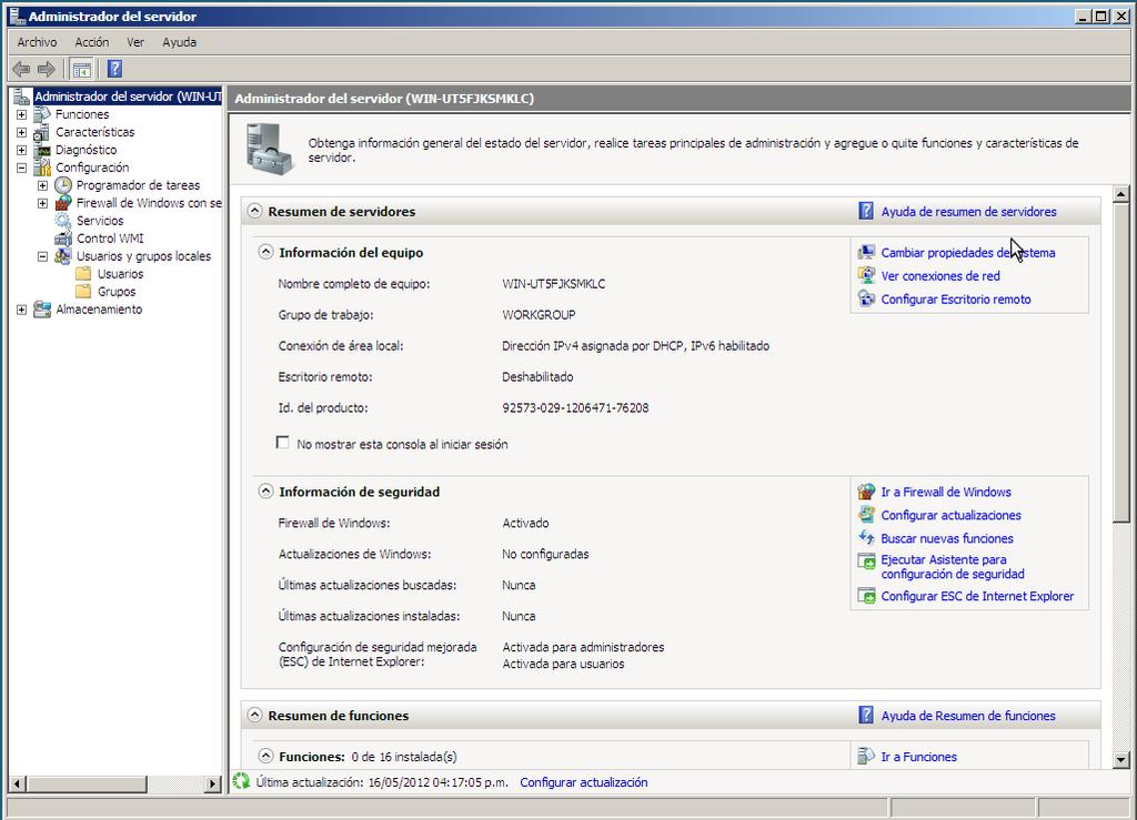 Directivas de grupos locales en Windows Server 2008. 1.