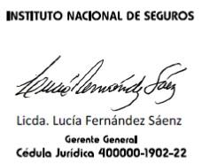 ACUERDO DE ASEGURAMIENTO El INSTITUTO NACIONAL DE SEGUROS, cédula jurídica número 400000-1902-22 compañía de seguros domiciliada en Costa Rica, denominada en adelante el Instituto, expide la presente