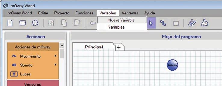 43 4.5 Práctica V. Variables Vamos a comenzar ahora a trabajar con variables. Una variable es un dato del programa que puede cambiar de valor a lo largo de la ejecución.