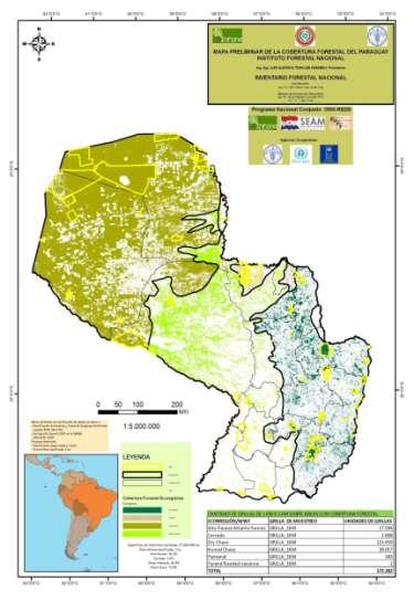 DEFINICIÓN DE ÁREAS A INVENTARIAR Puntos de muestreo por estrato para la fase piloto del Inventario Forestal Nacional Parámetros mínimos Chaco Seco