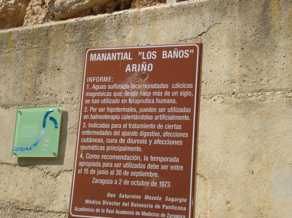 12 PARADA 6. LOS BAÑOS DE ARIÑO, (término municipal de Ariño, comarca de la Sierra de Arcos Andora). (Hoja 494).