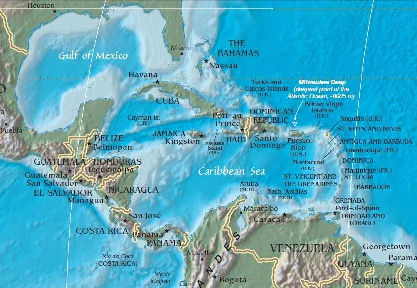2.- 2.-Mares y y océanos océanos Mar Mar = porción porción del del agua agua oceánica oceánica en en un un área área determinada.