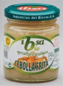 CEBOLLA FRITA Cebolla*, aceite de oliva virgen extra (6%)*, sal, acidulante: ácido cítrico y antioxidante: ácido ascórbico.