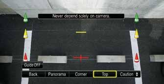 La cámara de visión trasera se activa automáticamente al engranar la marcha atrás y también silencia el audio para que pueda oír las señales del