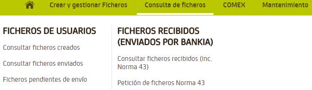 Una vez creados (generados) se pueden enviar para su tramitación por las aplicaciones de Bankia.