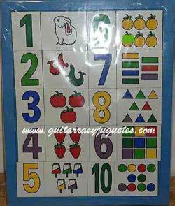 Rompecabezas Gusanito de números de El rompecabezas de gusanito es un juguete didáctico de que tiene la numeración del 1 al 10. Recomendable para niños de 7 a10 años de edad.