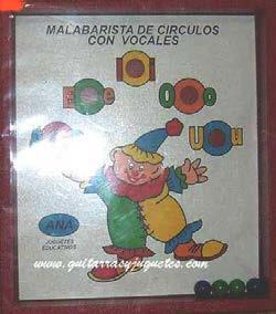 Malabarista de círculos de Malavaristas de vocales de Abacos del 1 al 10 por asociación de Cocodrilo de números de El malabarista de círculos es un juguete didáctico de que se utiliza en los niños de