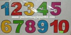 Números del 1 al 10 de con pija Catálogo especial de Artesanías y Juguetes El tablero de números del 1 al 10 con pija es un juguete didáctico de excelente para el aprendizaje