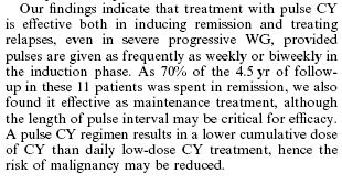 Estudio multicéntrico, prospectivo 11 pacientes GW (1987-1995), edad 47 a (21-63) Pulsos CF 15