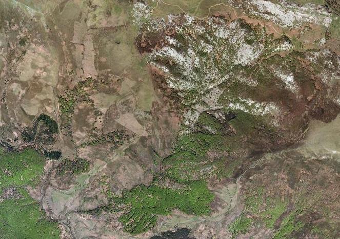 La llanura de inundación, muy poco desarrollada por encontrarse en una zona de montaña, no tiene impactos destacables. Figura 6-13. Vista aérea de la cuenca del río Padrobaso. 6.3.1.2.