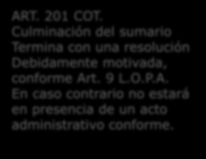 Procedimiento Administrativo Recursivo ART. 166-170 COT.