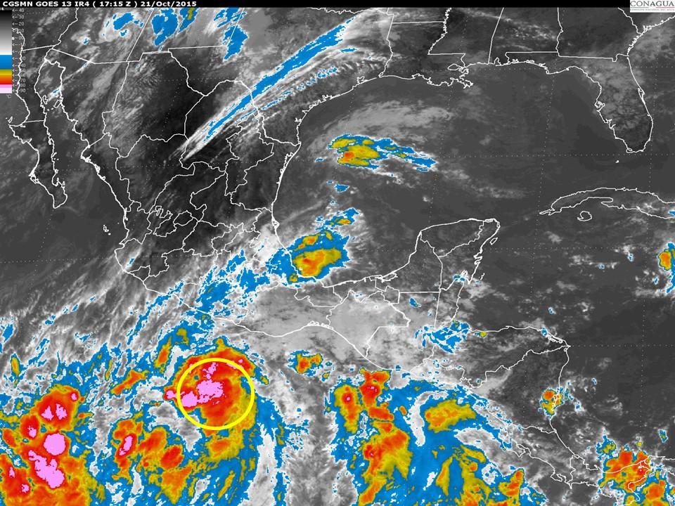 Aviso de Ciclón en el Océano Pacífico No. Aviso: 10 México, D.F. a 21 de Octubre del 2015.