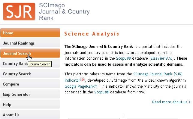 Scimago Journal & Country Rank.