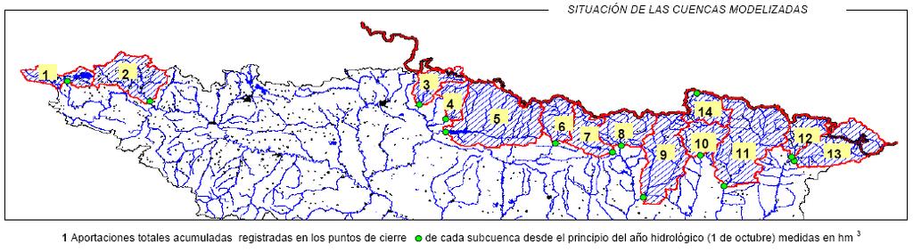 Situación a 2 de marzo de la reserva de nieve en la cuenca del Ebro, elaborado por la CHE. Modelo ASTER.