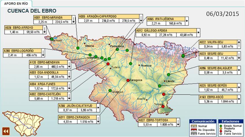 A continuación se adjuntan los mapas de las demarcaciones hidrográficas del Ebro y del Cantábrico