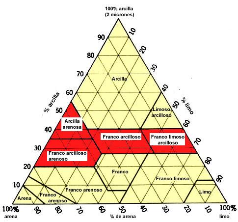 Marco Teórico: Vocabulario: arena, limo, arcilla, materia orgánica y mineral Triángulo de textura del suelo: Tomado de ftp://ftp.fao.org/fi/cdrom/fao_training/fao_training/general/x6706s/x6706s06.