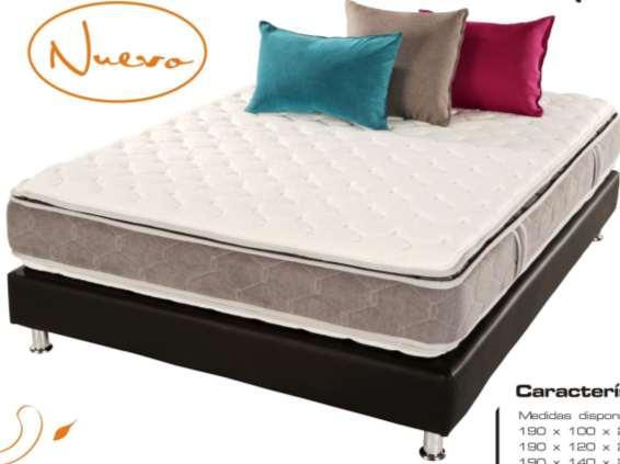 Base cama Más Colchón Súper acolchado Pillow- Cassata maciza Movimientos Independientes Altura de