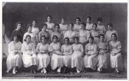 Nº 10 Fotografía del ingreso del primer grupo escolar (1914)