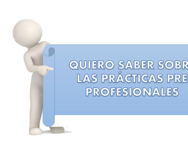 Las PPP se desarrollan en dos períodos, denominados prácticas pre profesionales I y prácticas pre profesionales II.