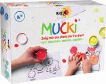 Las cajas de pintura para jugar MUCKI están recomendadas por profesores, ya que fomenta de una forma excelente la creatividad, la concentración y el correcto desarrollo de las habilidades motrices de