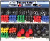 Rotuladores permanentes punta media en 12 colores Punta de bala para una aplicación extensa Grueso aprox.