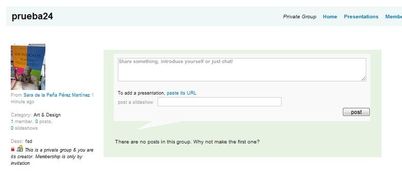 Crear grupos Grupos Puedes compartirlo con los usuarios que te siguen en el