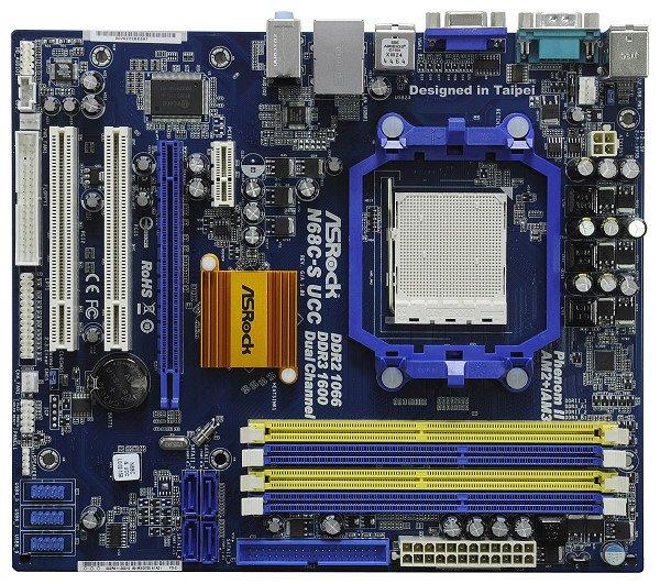 MOTHERBOARD ASROCK H55M LGA 1156, 2 DDR3 2600 MOTHERBOARD ASROCK N68-S AMD PHENOM FX