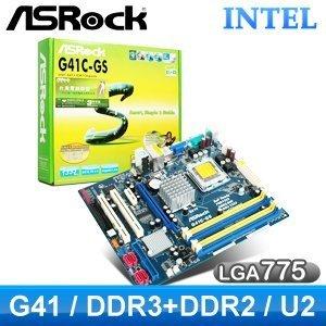 ASROCK G41C-GS LGA775 DDR2 / DDR3 Micro #G41C-GS $2775 ATX Motherboard Mini PC ASROCK