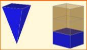 Con dos prismas triangulares se puede formar un paralelepípedo recto, y de