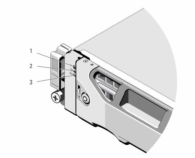 Características e indicadores del panel frontal Element o Indicador, botón o conector Descripción 1 LED