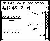 + + 1 (1 Edie la epreión racional + ( Toque ( Toque [Acción] [Tranformación ] [implify] [an] [Ejec] + + 1 Oendrá = + para + Figura 10 Solución a la iuación prolemáica