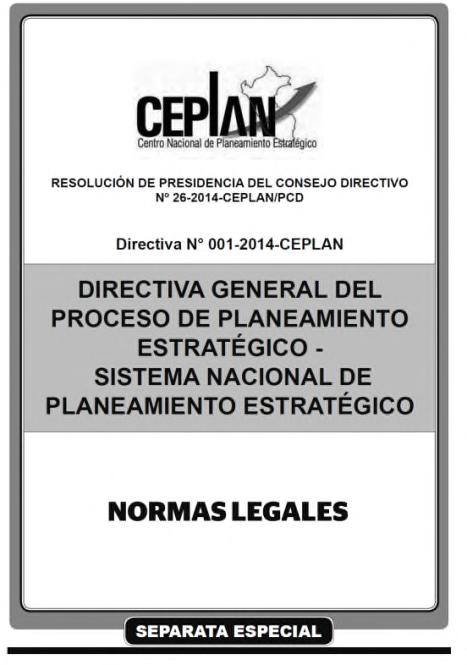 Aprobada por Resolución de Presidencia de Consejo directivo N 26-2014- CEPLAN/PCD