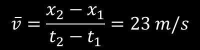 promedio en el intervalo entre t 1 =8,0 s y t 2
