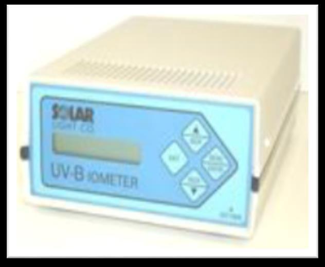 INSTRUMENTO DE MEDICIÓN DE LA RADIACIÓN ULTRAVIOLETA-B Uno de los instrumentos que mide la radiación ultravioleta-b es el UV-BIOMETER. Las unidades están expresadas en MED / hora.
