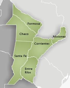zonales de las Provincias de Corrientes, Chaco, Formosa y Santa Fe.