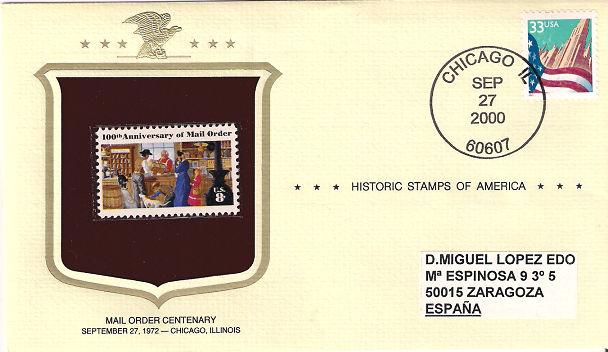 USA 1972 OFICINA POSTAL RURAL 8 c. Multicolor 27.09.73 + 33 c.