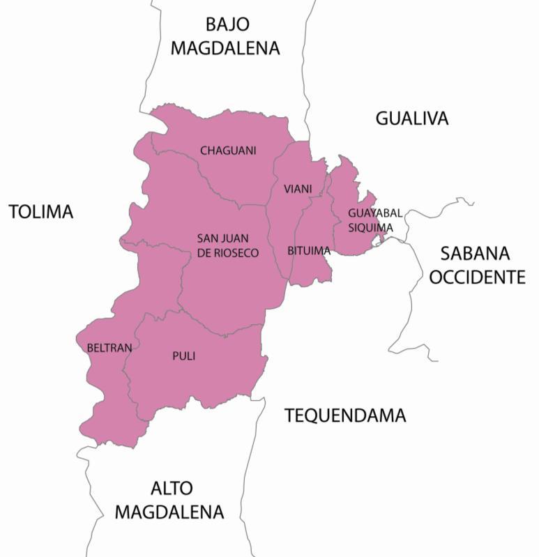 III. DIAGNÓSTICO SOCIO-ECONÓMICO Y COMPETITIVO DE LA PROVINCIA DE MAGDALENA CENTRO La Provincia de se encuentra localizada al occidente del departamento de Cundinamarca, limita por el norte con la