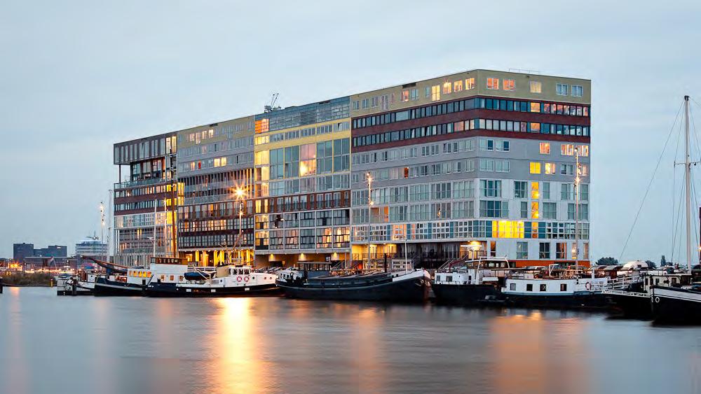 157 viviendas en el Silodam, situado en el puerto de, Amsterdam.