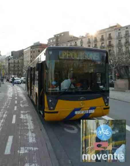 Línia adaptada a la ciutat de Lleida. Font: http:// bici-vici.blogspot.