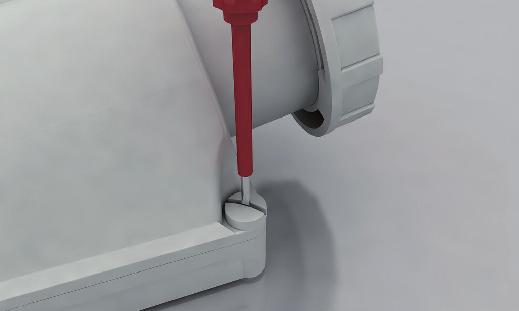 6.2 Desconexión de un cable de una toma de corriente para el montaje en pared o semiempotrado, o bien de una clavija para el montaje en pared o semi-empotrado de 63 A /125 A 1.