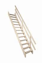 Con el fin de aumentar el confort y la seguridad de uso, la escalera Superior utiliza peldaños más largos y un ángulo de
