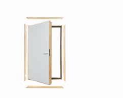 La hoja de la puerta de 6,6 cm de grosor está completamente llena de un material aislante, formando una barrera perfecta que limita la pérdida de calor (U = 0,6 W / m 2 K).