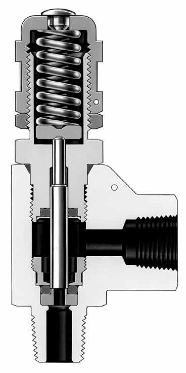 2 Válvulas de alivio de presión proporcionalserie R Muelle se ajusta para obtener la presión de disparo deseada Tapón de ajuste permite el ajuste fácil de la presión de disparo desde el exterior