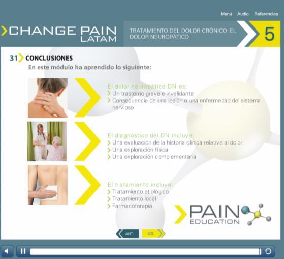 38 Una evaluación de la historia clínica relativa al dolor Una exploración física Una exploración complementaria El tratamiento incluye: