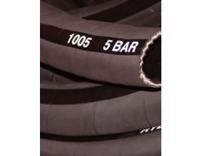 AGUA / AIRE MANGUERA 1005 INTERIOR Tubo de caucho SBR color negro, resistente a aceites en suspensión. EXTERIOR Caucho SBR color negro resistente a la abrasión e intemperie.