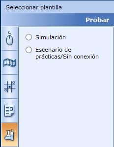 Plantilla disponibles - Probar Simulación: esta plantilla permite insertar simulaciones con extensión.swf en las cuales el usuario podrá ver o interactuar si fuese realizada con ese fin.